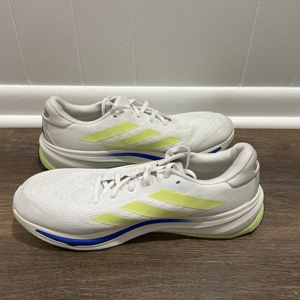 Adidas Supernova Rise 2 White Yellow Running Men Sz 13 NO SOLES